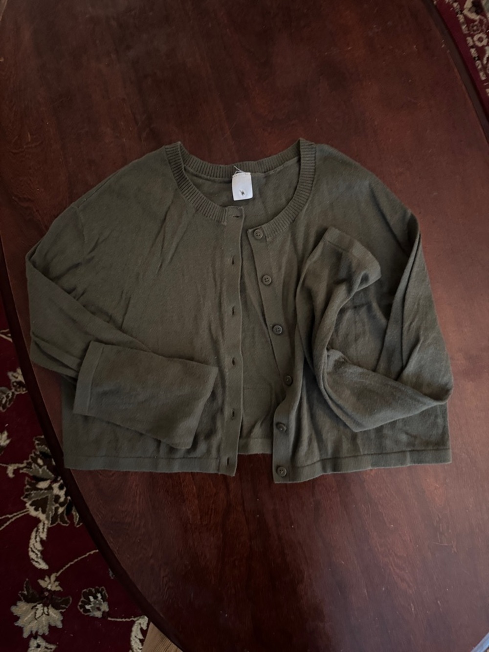 ALO yoga supernatural cardigan in Olive Green color